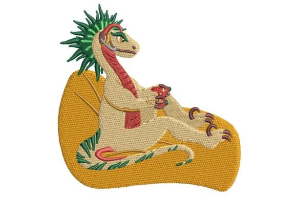 Chilled Gamer Velociraptor: An Embroidery Review