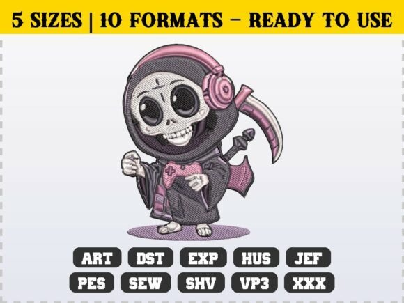 Cute Spooky Gamer Grim Reaper: A Crafter's Review