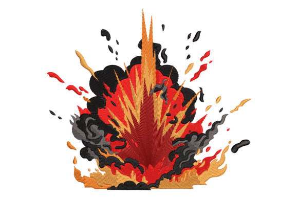 Explosion Blast: Bold Embroidery for Apparel