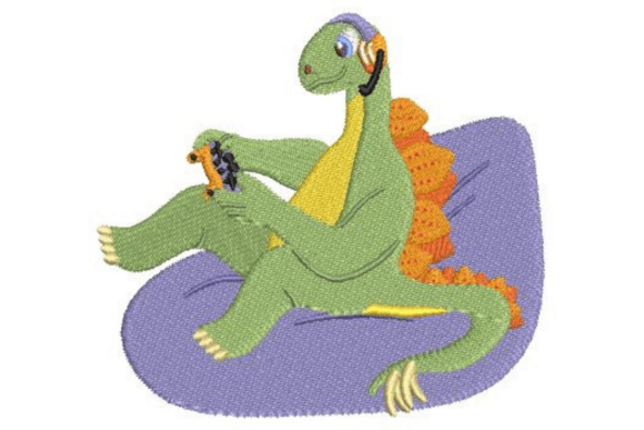 Gamer Stegosaurus: A Craft Fair Embroidery Review