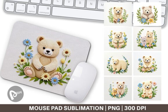 Mouse Pad Bear Embroidery: Sweatshirt Design Review