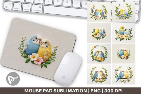 Mouse Pad Budgerigar Embroidery Review