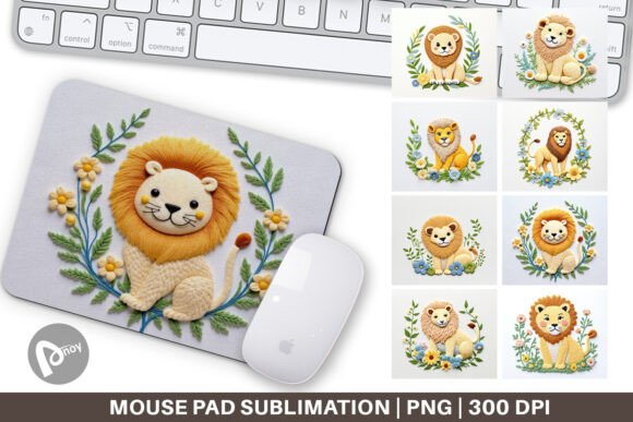 Mouse Pad Lion Embroidery: Sweatshirt Design Review