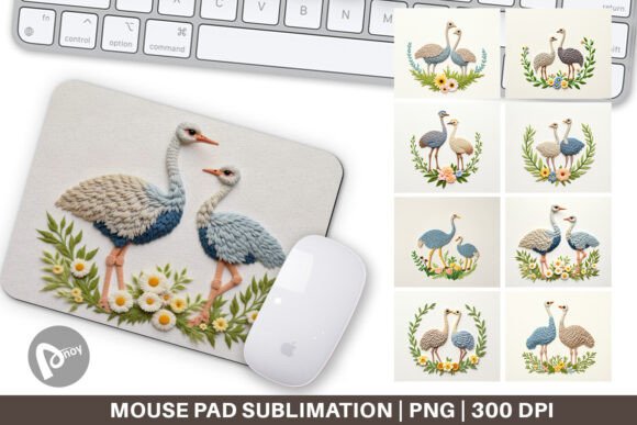Mouse Pad Ostrich Embroidery: A Seller's Review