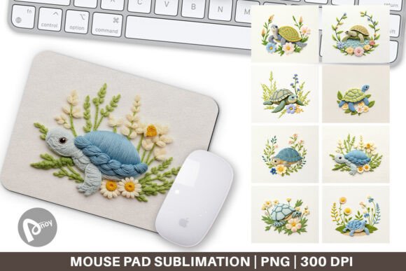 Mouse Pad Turtle Embroidery: Craft Fair Review