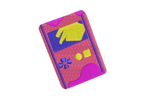 Retro 80s 90s Game Console Embroidery Design